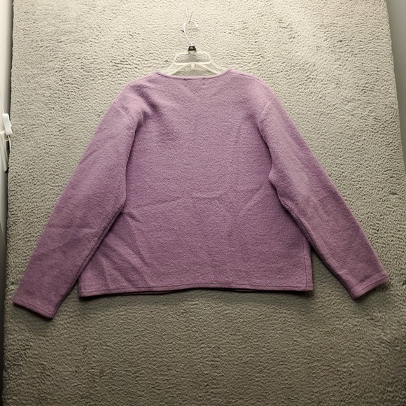 Vintage Pendleton Cardigan Women Plus 1X Purple Virgin Wool One Button Front EUC - Picture 2 of 8